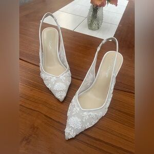 Betsy Johnson White Heels